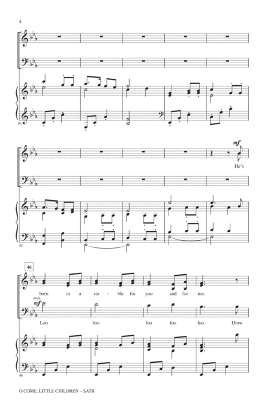 O Come, Little Children O Come, Little Children 4-Part scores gallery preview page 3
