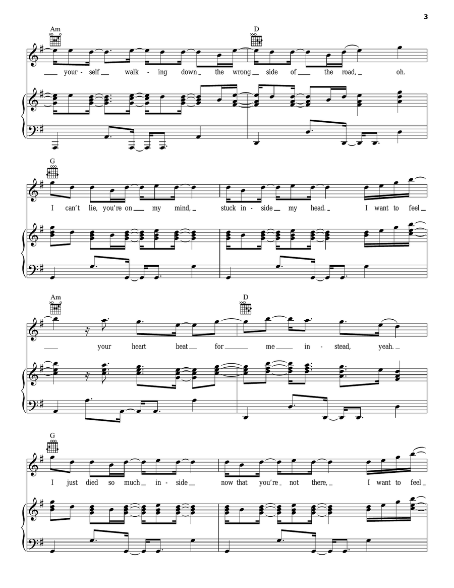 I Can't Lie Piano, Vocal, Guitar scores gallery preview page 3