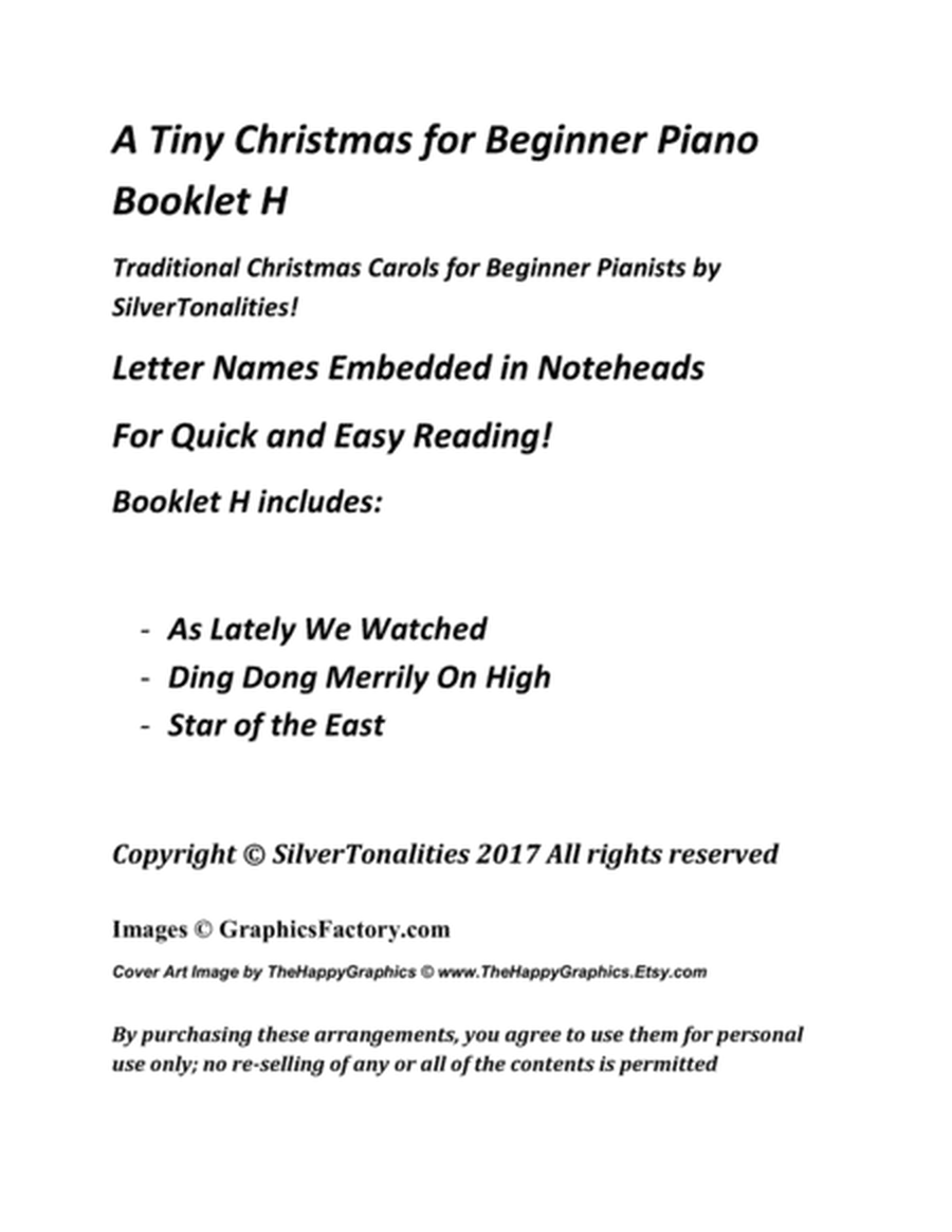 A Tiny Christmas for Beginner Piano Booklet H