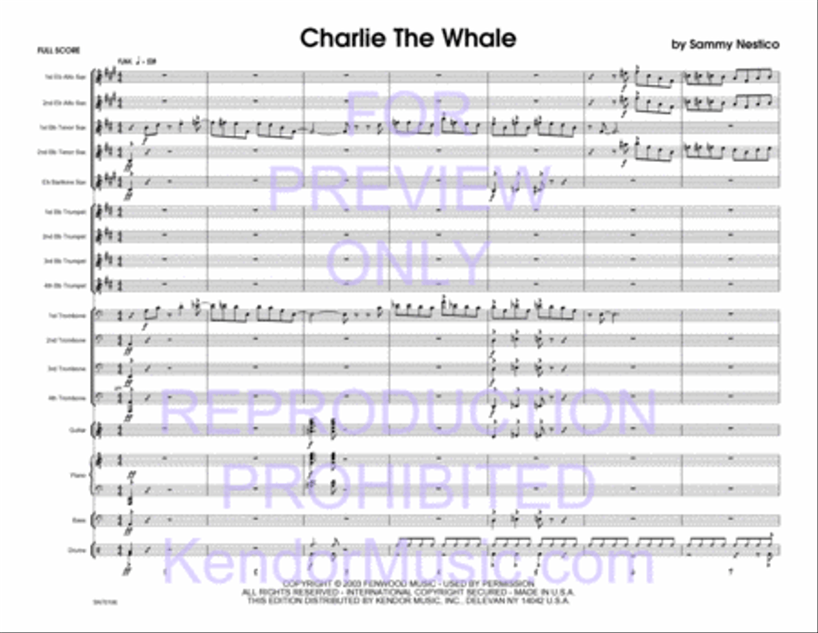 Charlie The Whale (Full Score) Jazz Ensemble scores gallery preview page 2