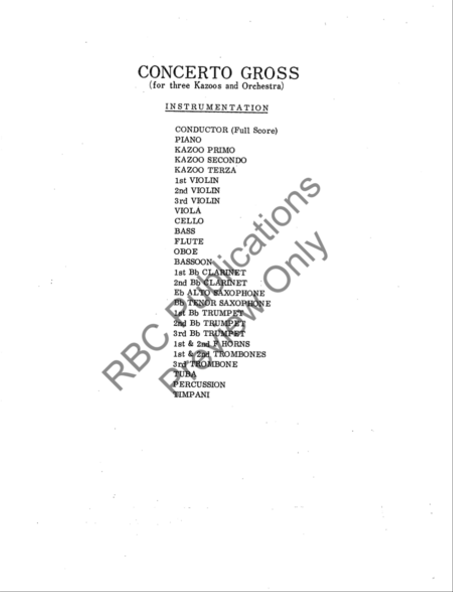 Concerto Gross Orchestra Full Orchestra scores gallery preview page 21