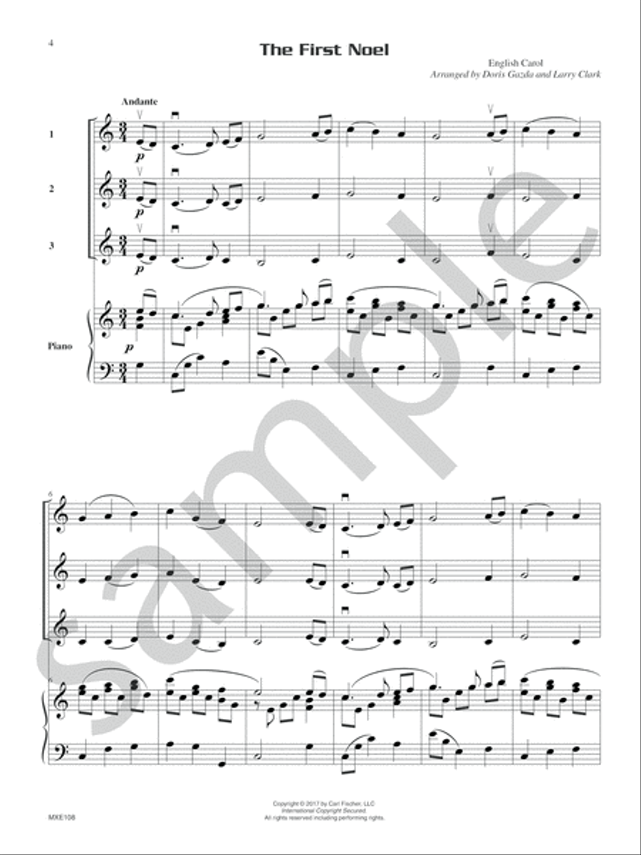 Compatible Trios for Christmas Piano Solo scores gallery preview page 5