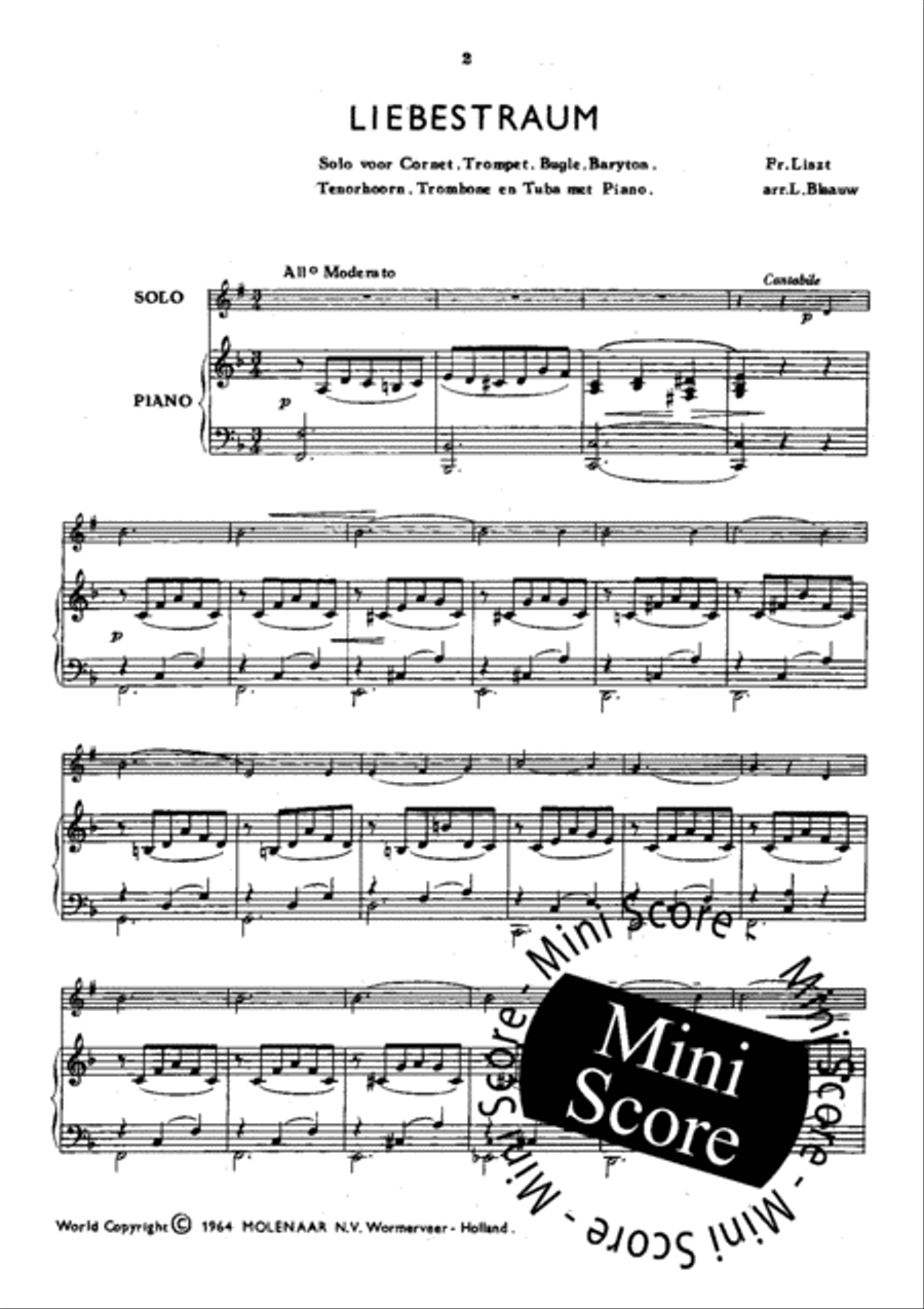 Liebestraum Liebestraum Trumpet scores gallery preview page 4