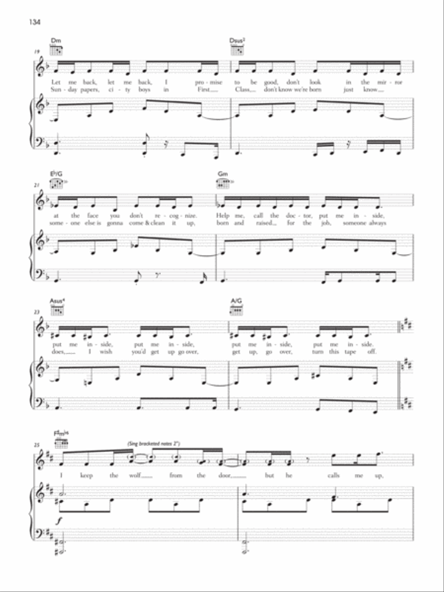 A Wolf at the Door Piano, Vocal, Guitar scores gallery preview page 3