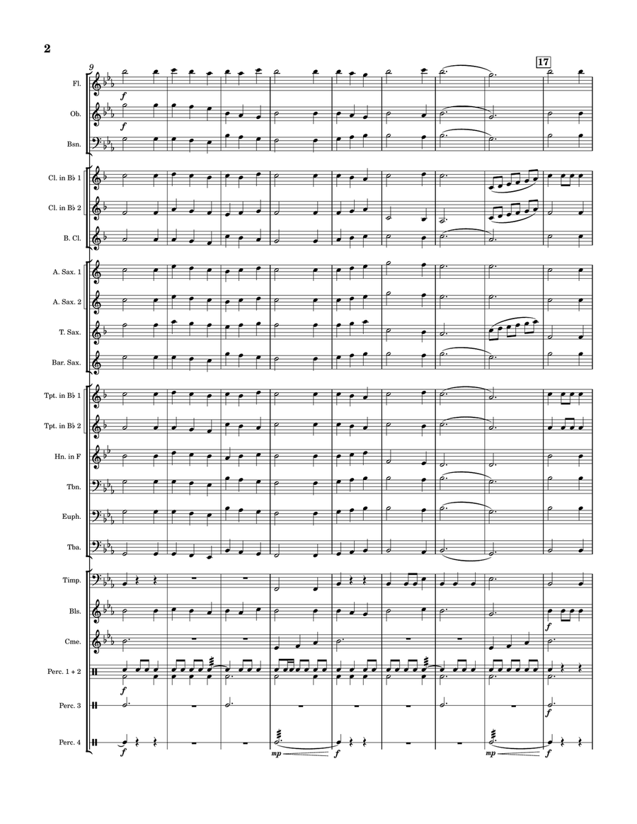 Victory Fanfare For Concert Band Concert Band scores gallery preview page 2