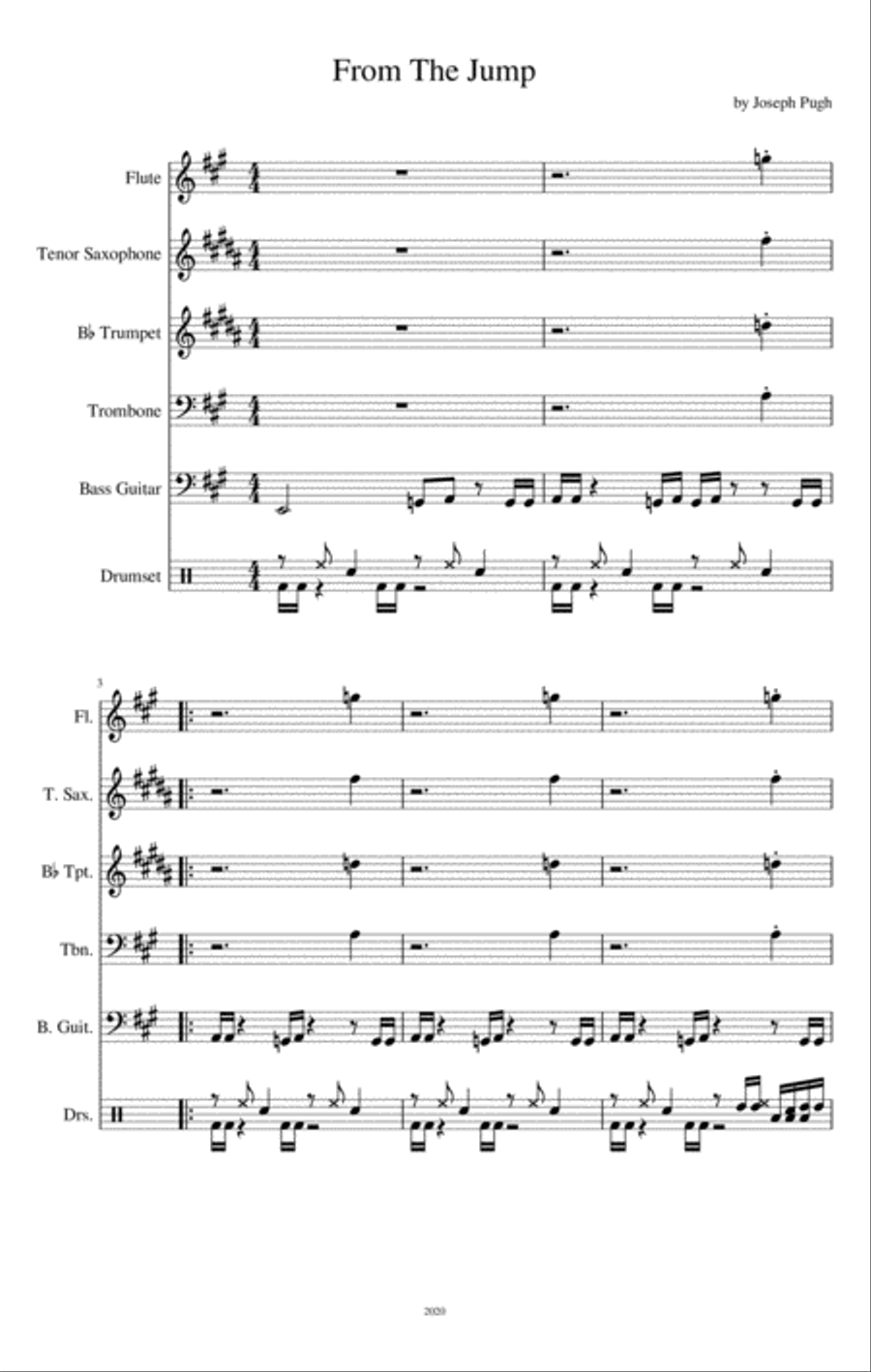 From The Jump Jazz Ensemble scores gallery preview page 1