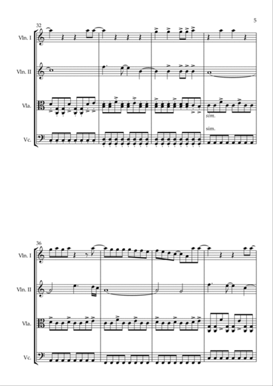Physical String Quartet scores gallery preview page 5