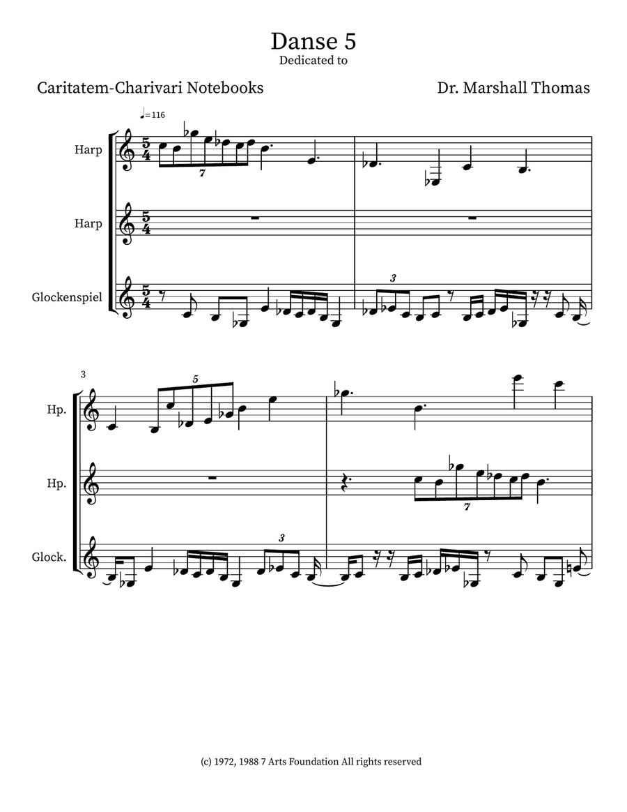 Danse 5 Danse 5 Small Ensemble scores gallery preview page 1