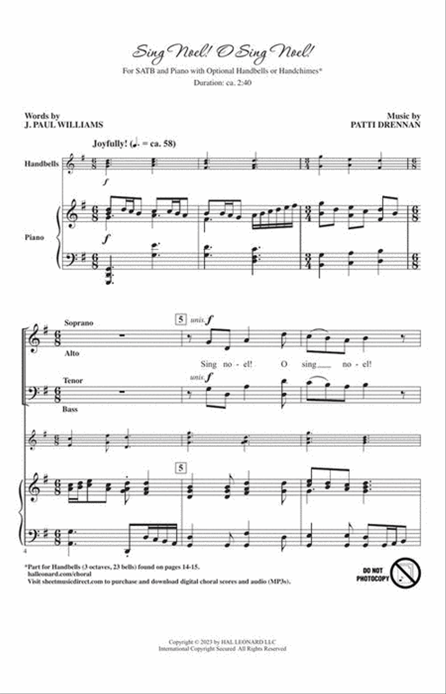Sing Noel! O Sing Noel! Sing Noel! O Sing Noel! 4-Part scores gallery preview page 3