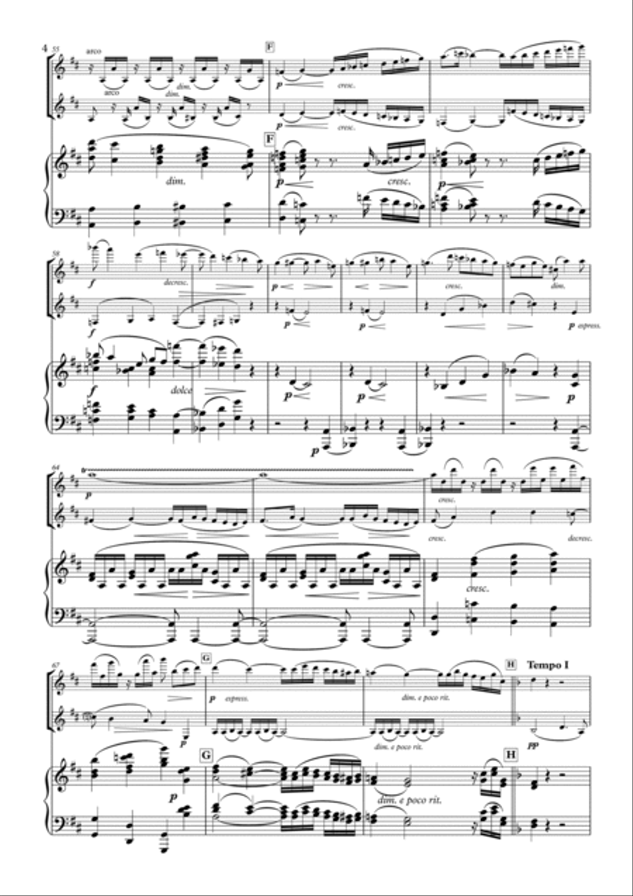 'Largo' from Trio Op.28 for Violin, Viola & Piano Piano Trio scores gallery preview page 4