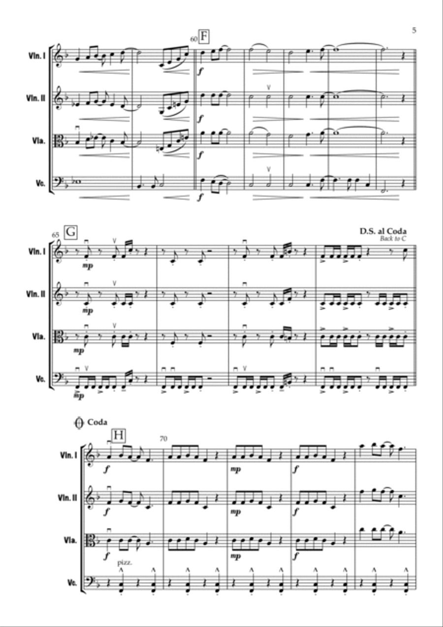 Radio Ga Ga Radio Ga Ga String Quartet scores gallery preview page 6