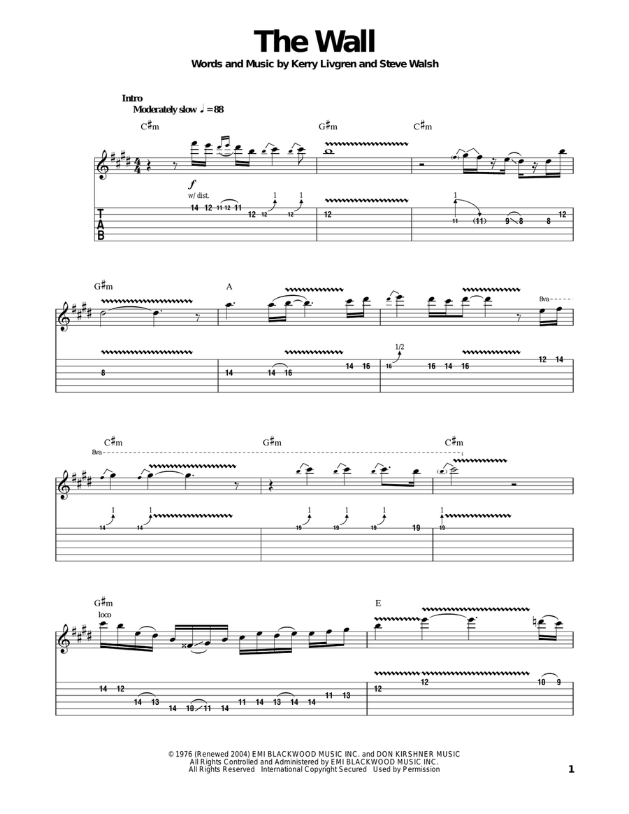 The Wall Acoustic Guitar scores gallery preview page 1