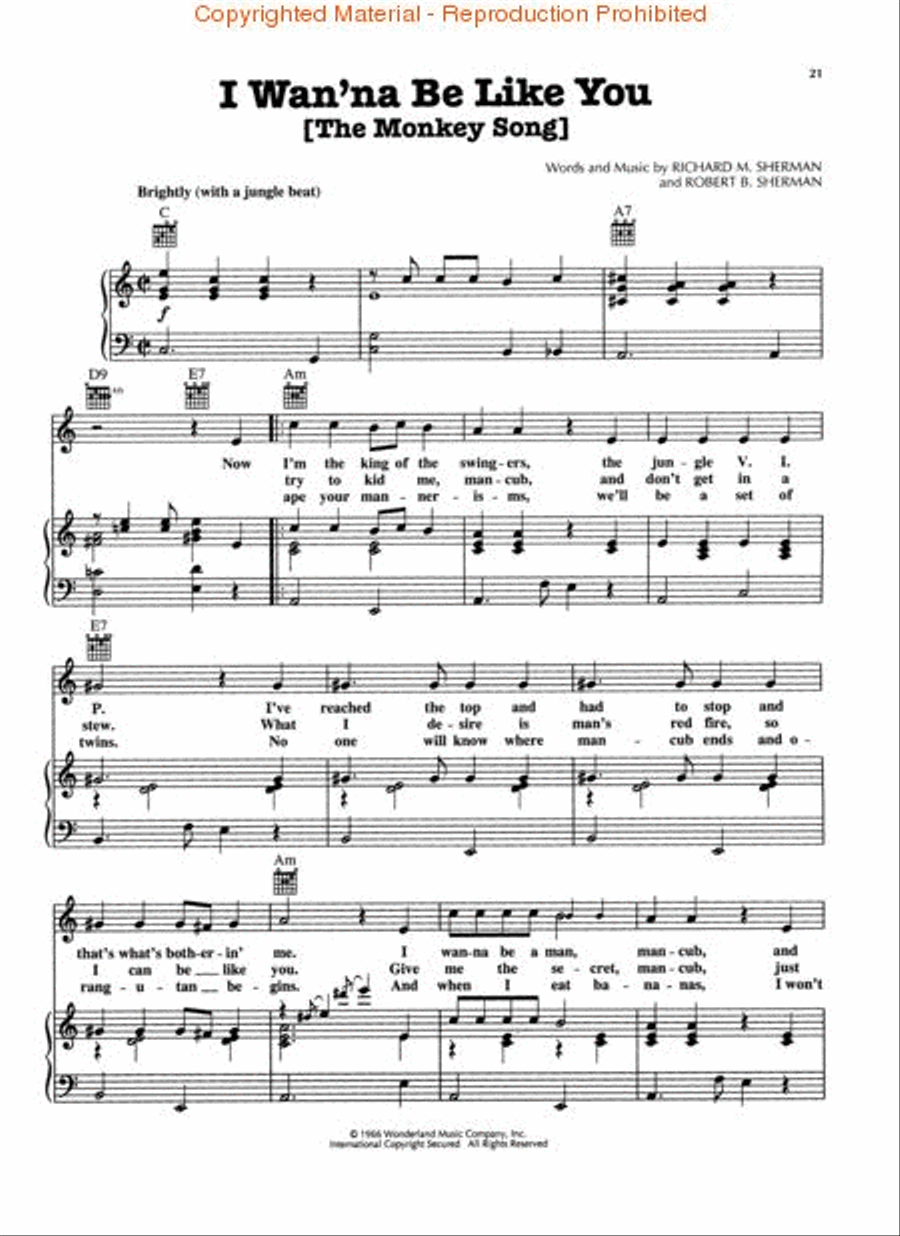 Walt Disney's The Jungle Book Piano, Vocal, Guitar scores gallery preview page 3