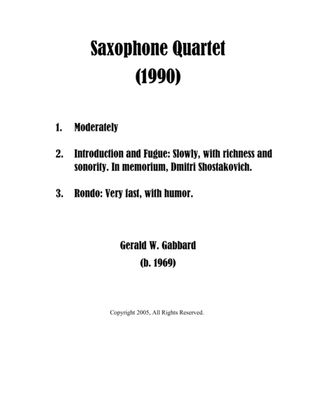 Saxophone Quartet (1990)