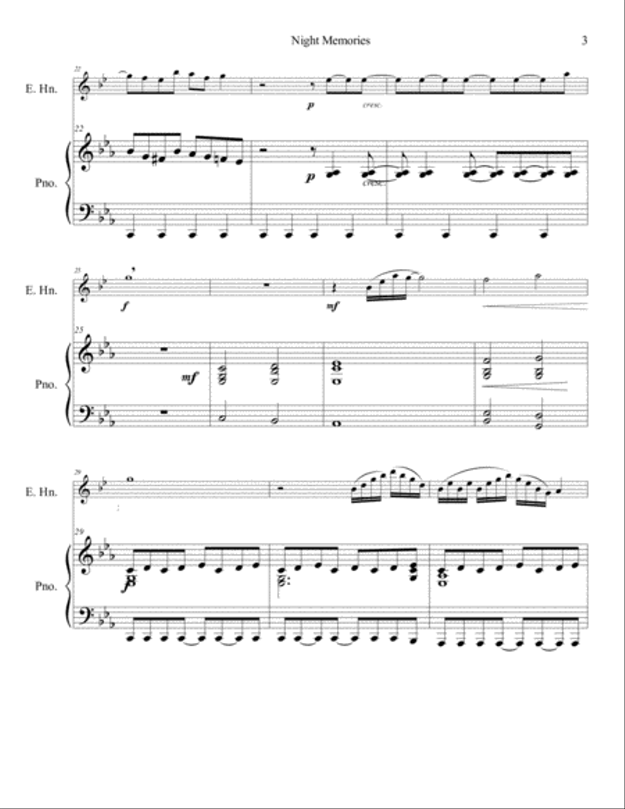 Night Memories for English Horn and Piano English Horn scores gallery preview page 6