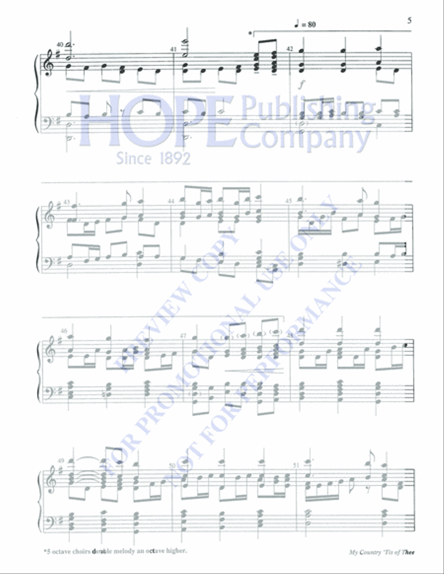My Country 'Tis of Thee 5-Octaves scores gallery preview page 5