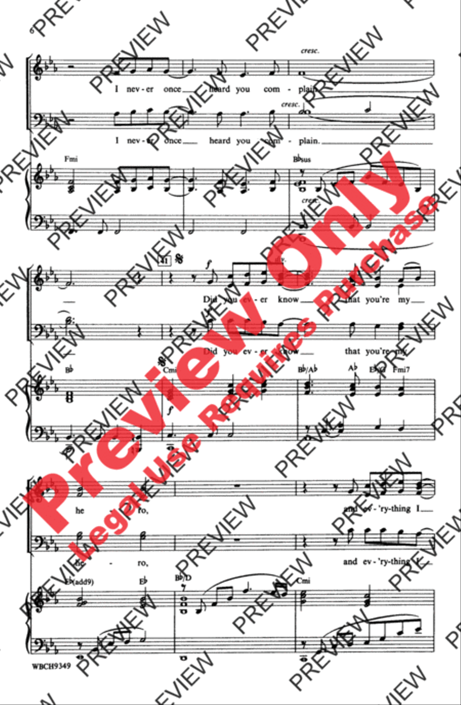 The Wind Beneath My Wings 4-Part scores gallery preview page 6