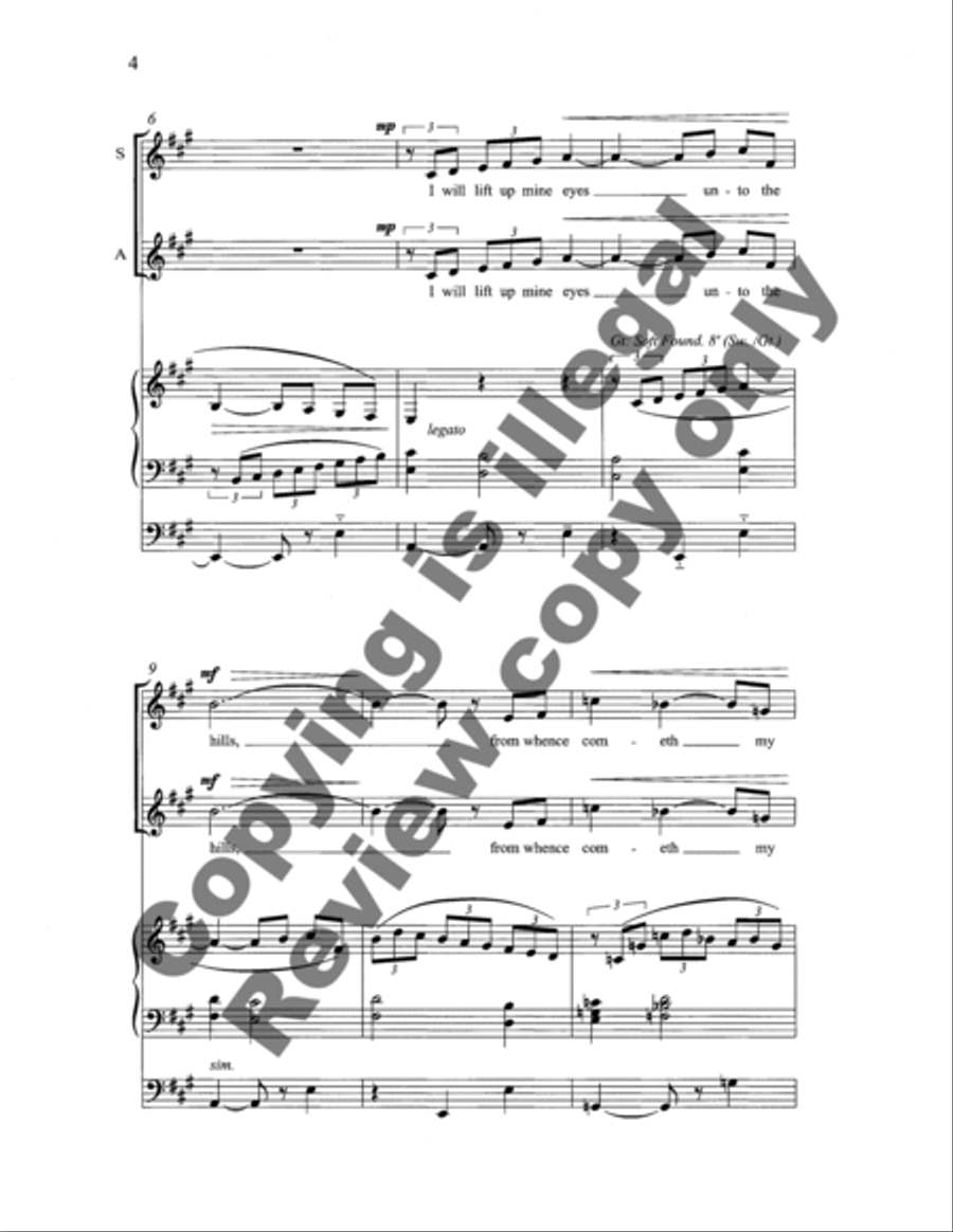 Psalm 121 4-Part scores gallery preview page 10