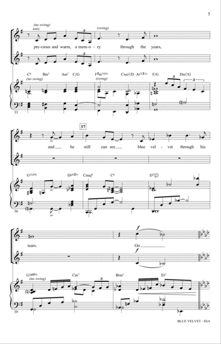 Blue Velvet Blue Velvet SSA scores gallery preview page 5