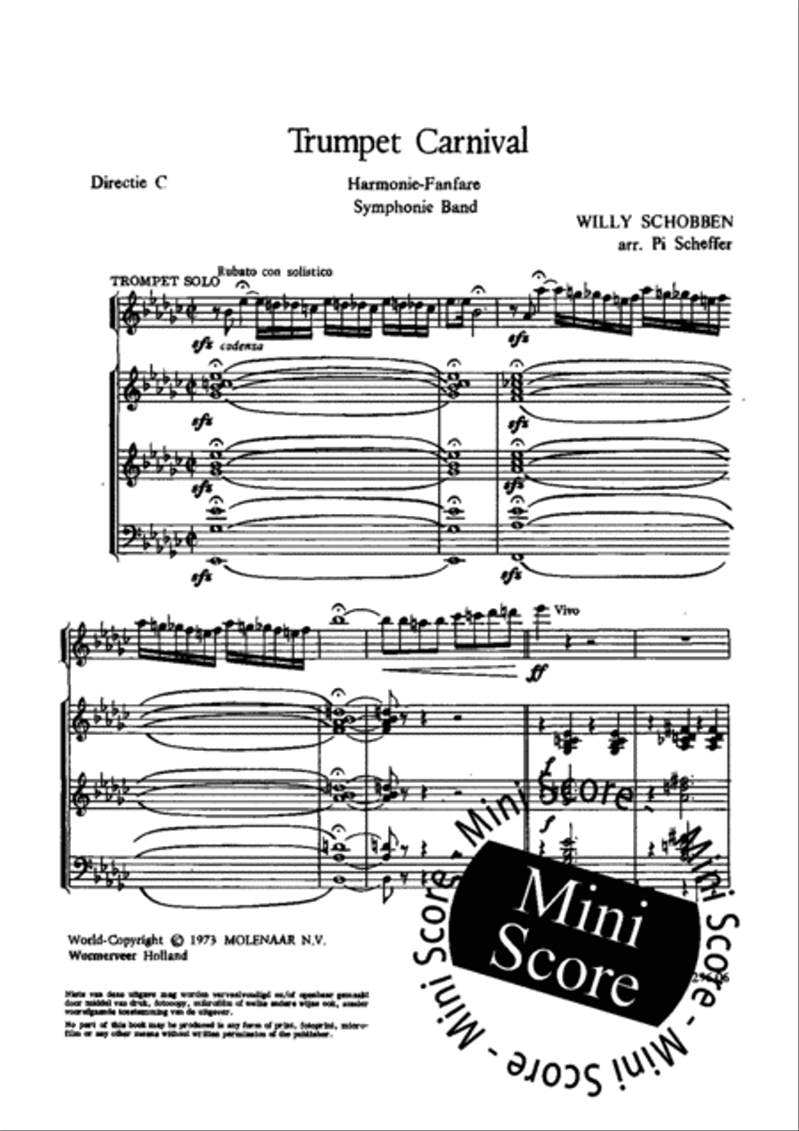 Trumpet Carnival Concert Band scores gallery preview page 4