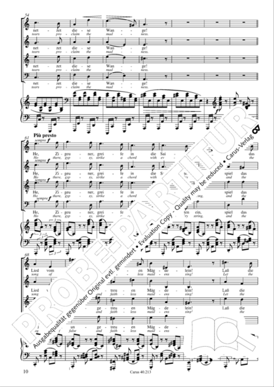 Zigeunerlieder op. 103 Zigeunerlieder op. 103 Choir scores gallery preview page 11