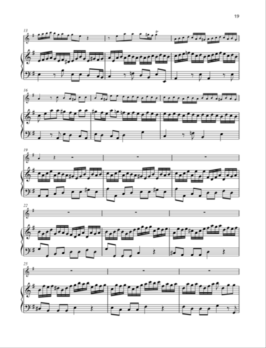 Sonata E minor Flute Solo scores gallery preview page 4