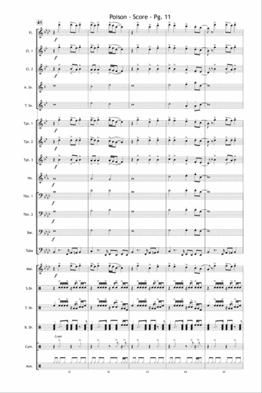 Poison Marching Band scores gallery preview page 12