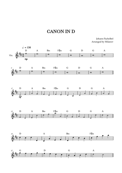 Canon in D | Pachelbel | Violin image number null