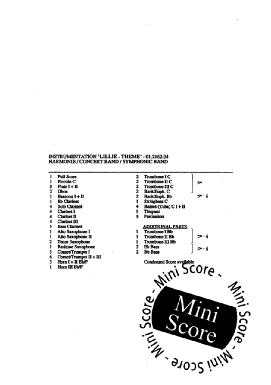 Lillie Theme Lillie Theme Concert Band scores gallery preview page 7