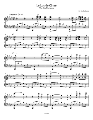 Giselle Galos - Le Lac de Côme - Op.24 Original For Piano Solo