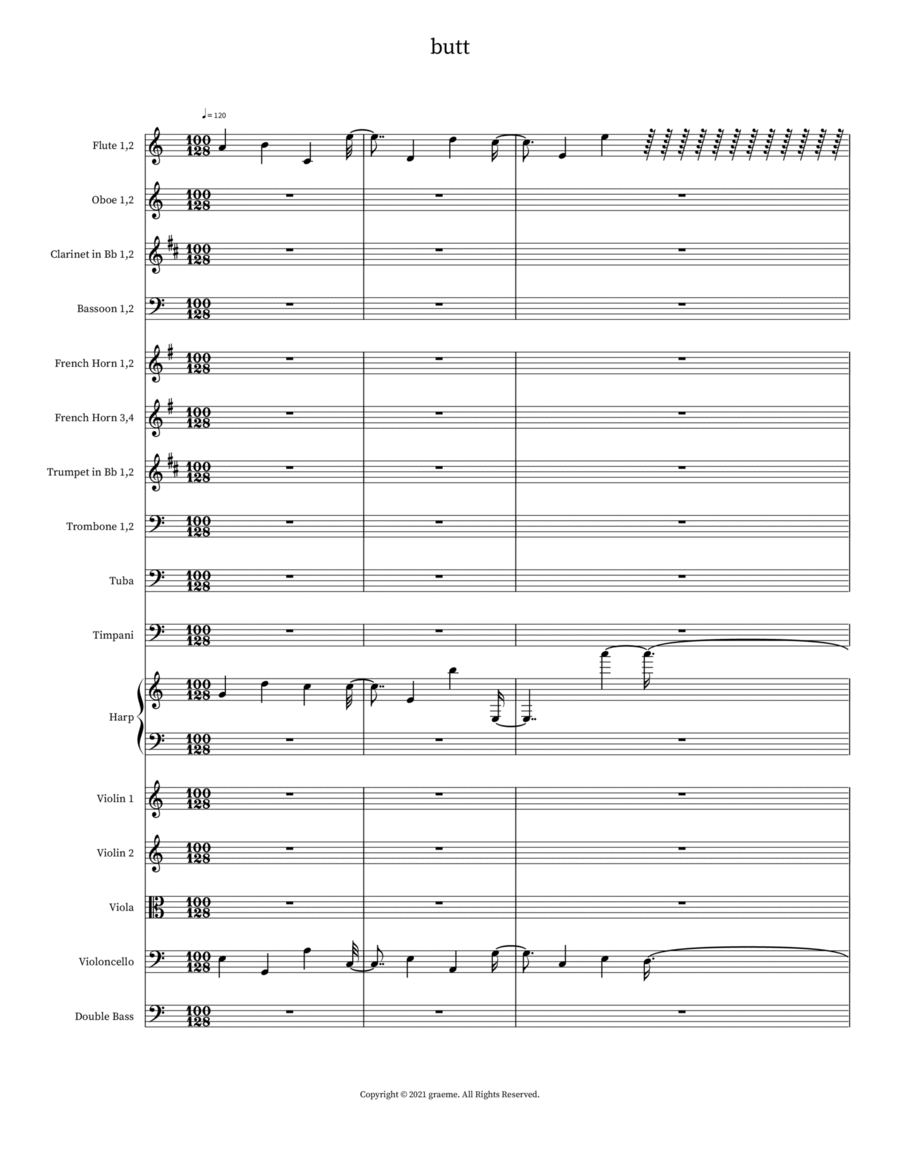 butt butt A Cappella scores gallery preview page 1