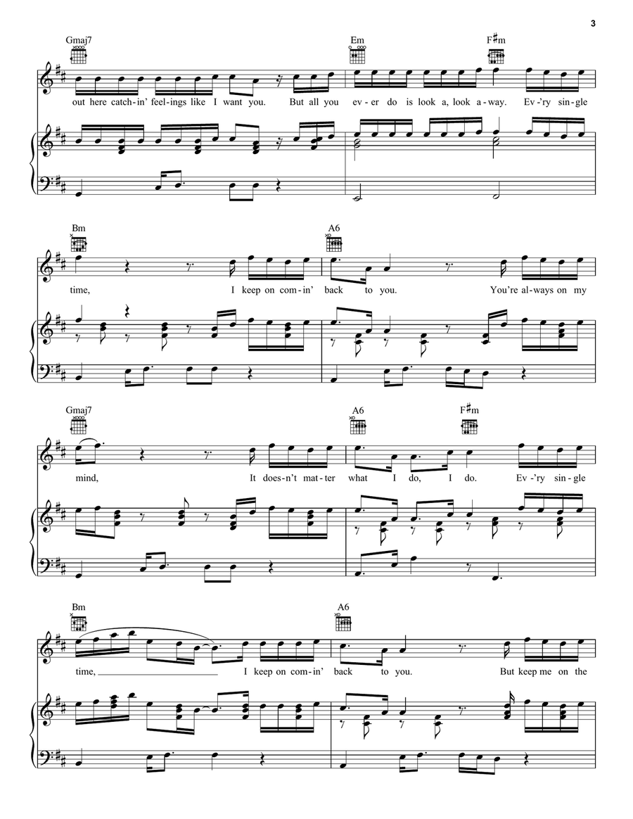Every Single Time Piano, Vocal, Guitar scores gallery preview page 3
