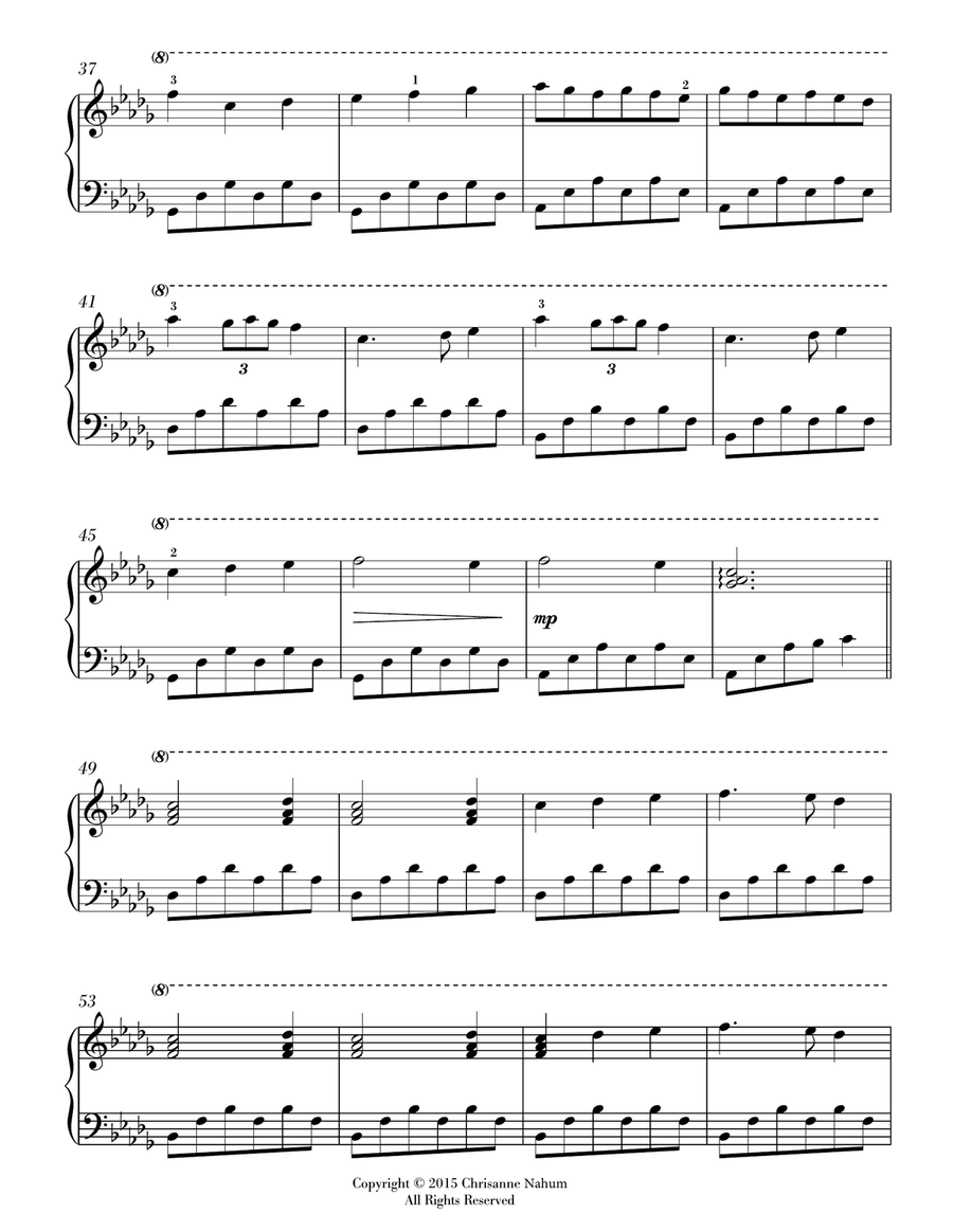 Head in the Clouds ~ Lyrical for Intermediates Piano Solo scores gallery preview page 3