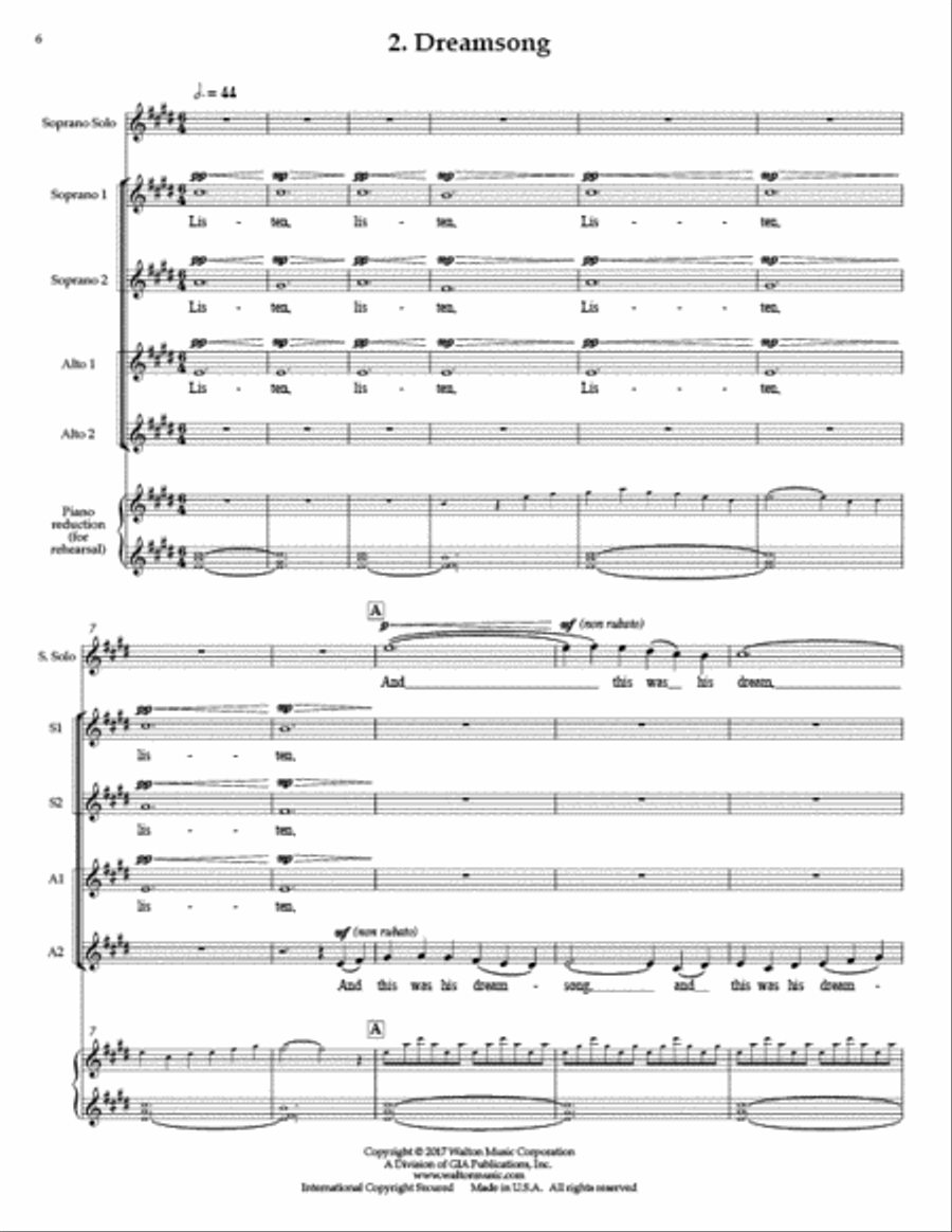 Dreamweaver - Vocal Score Divisi scores gallery preview page 3