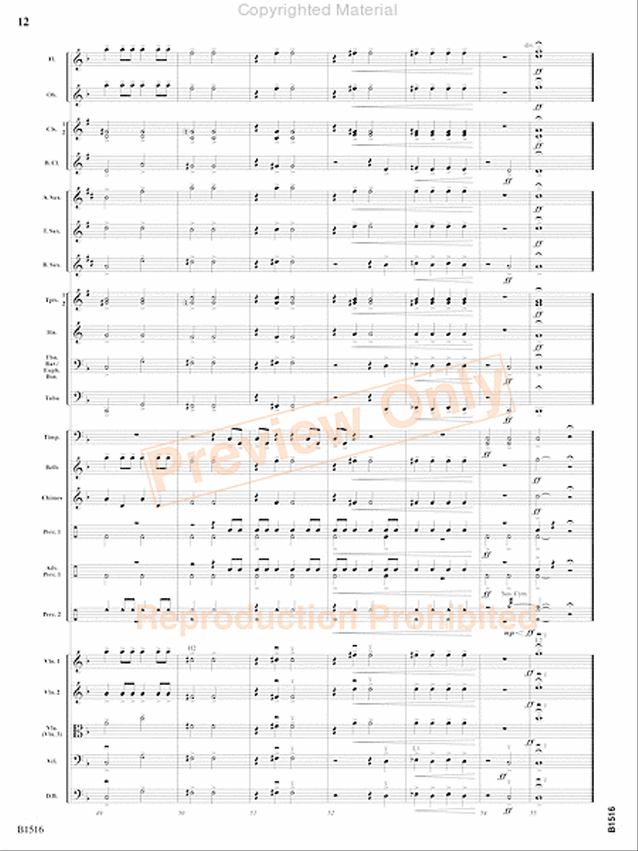 Fanfare and Fireworks Fanfare and Fireworks Concert Band scores gallery preview page 13