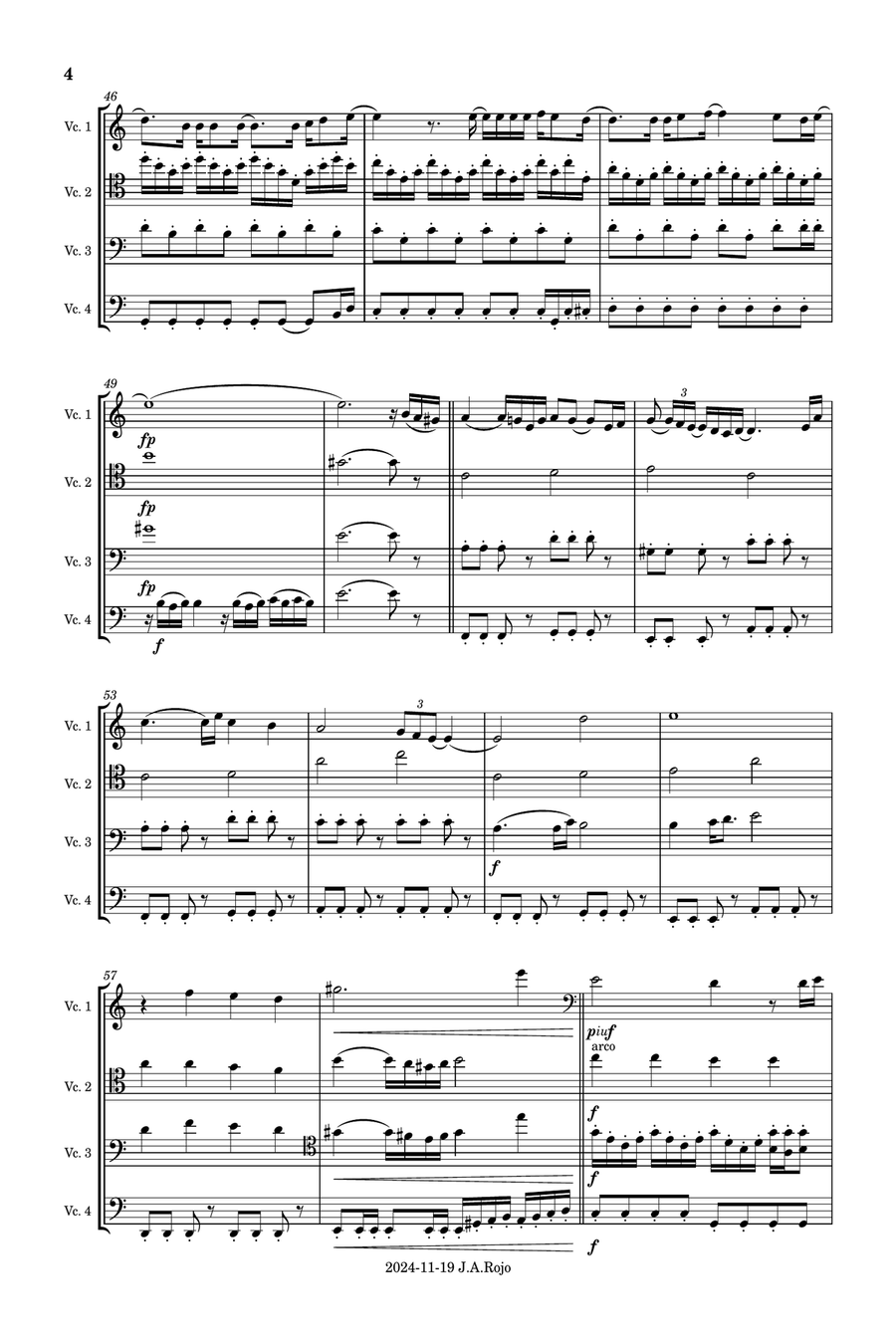 Wind Of Change Wind Of Change String Quartet scores gallery preview page 4