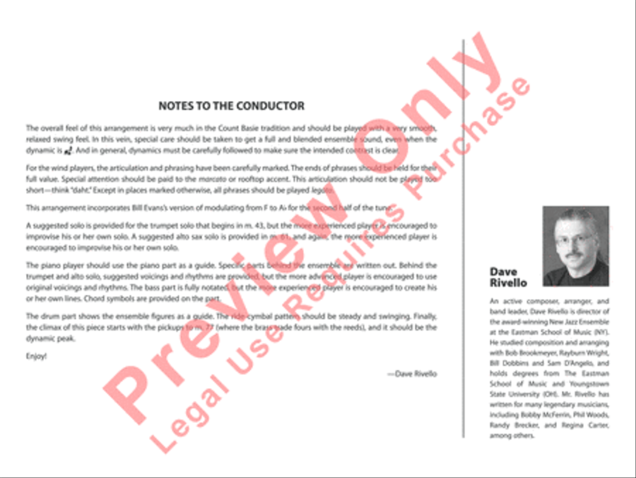 The Days of Wine and Roses Jazz Ensemble scores gallery preview page 3