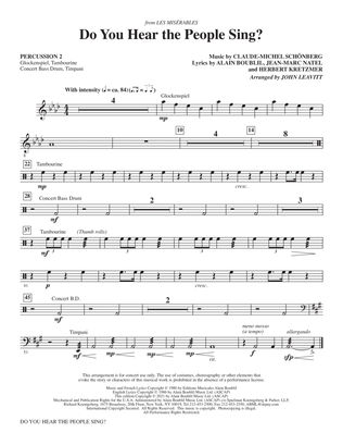Book cover for Do You Hear the People Sing? (from Les Misérables) (arr. John Leavitt) - Percussion 2
