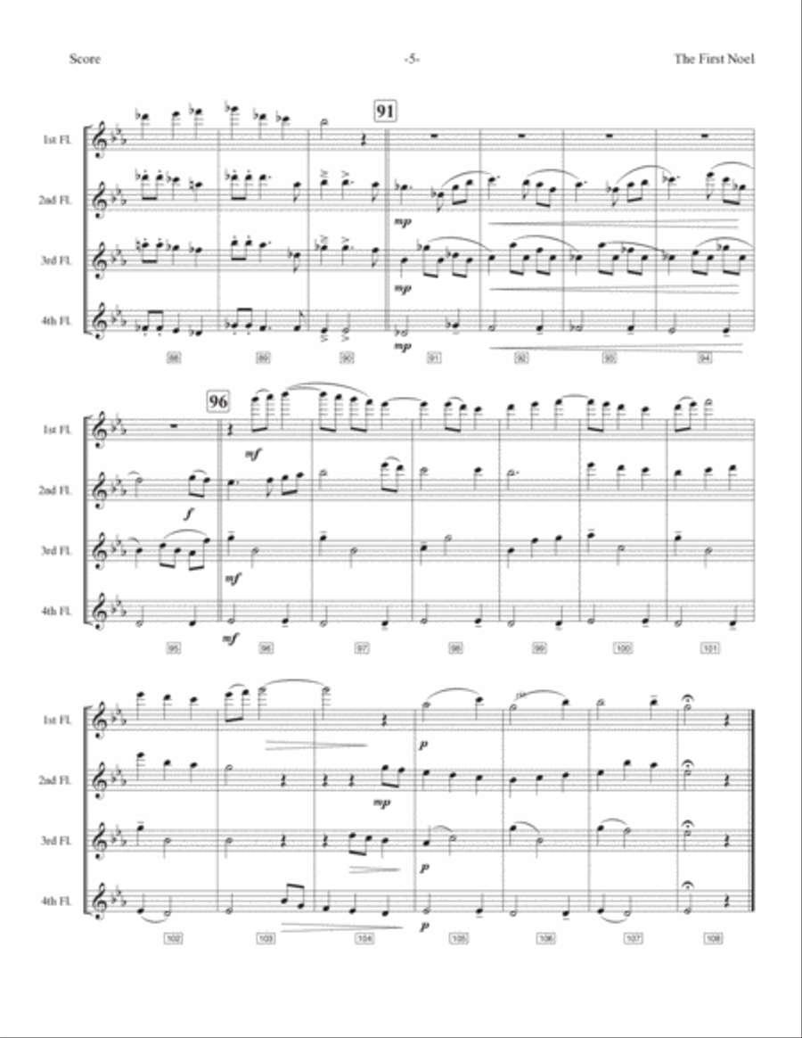 The First Noel Woodwind Quartet scores gallery preview page 6
