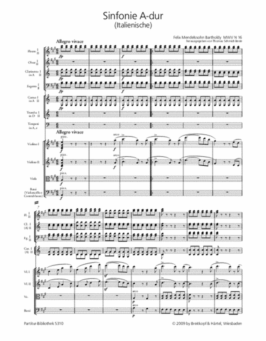 Symphony No. 4 in A major [Op. 90] MWV N 16 (Italian)