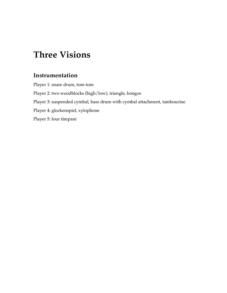 Three Visions Percussion Ensemble scores gallery preview page 2