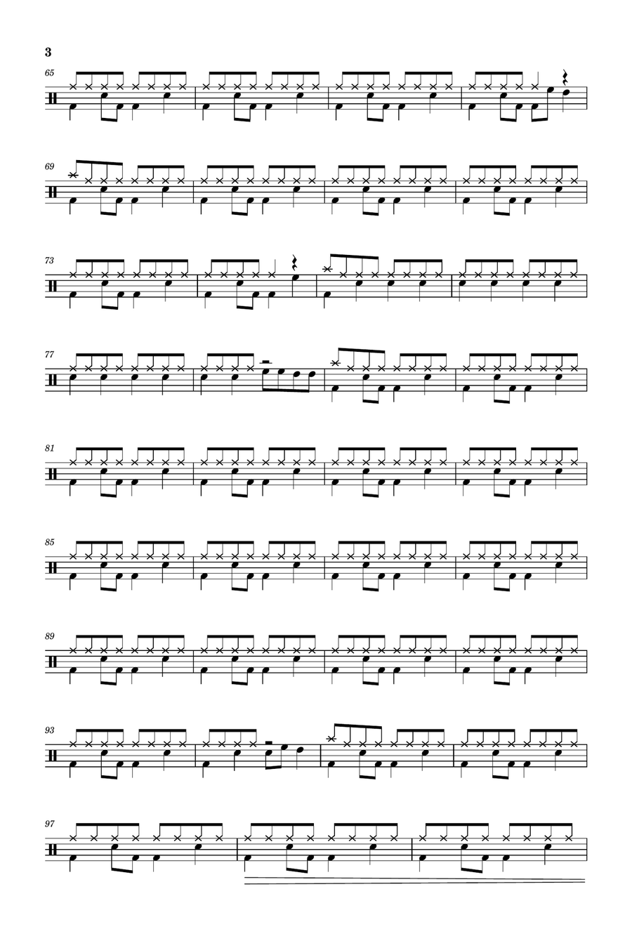 Lost In Love Drum Set scores gallery preview page 3