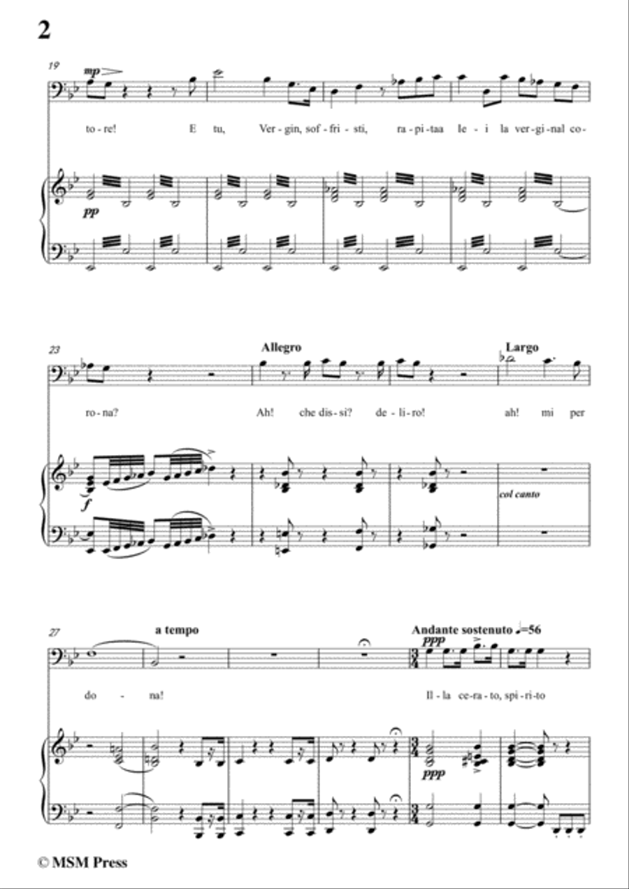 Verdi-Il lacerate spirito(A te l'estremo addio) in g minor, for Voice and Piano Voice Solo scores gallery preview page 4