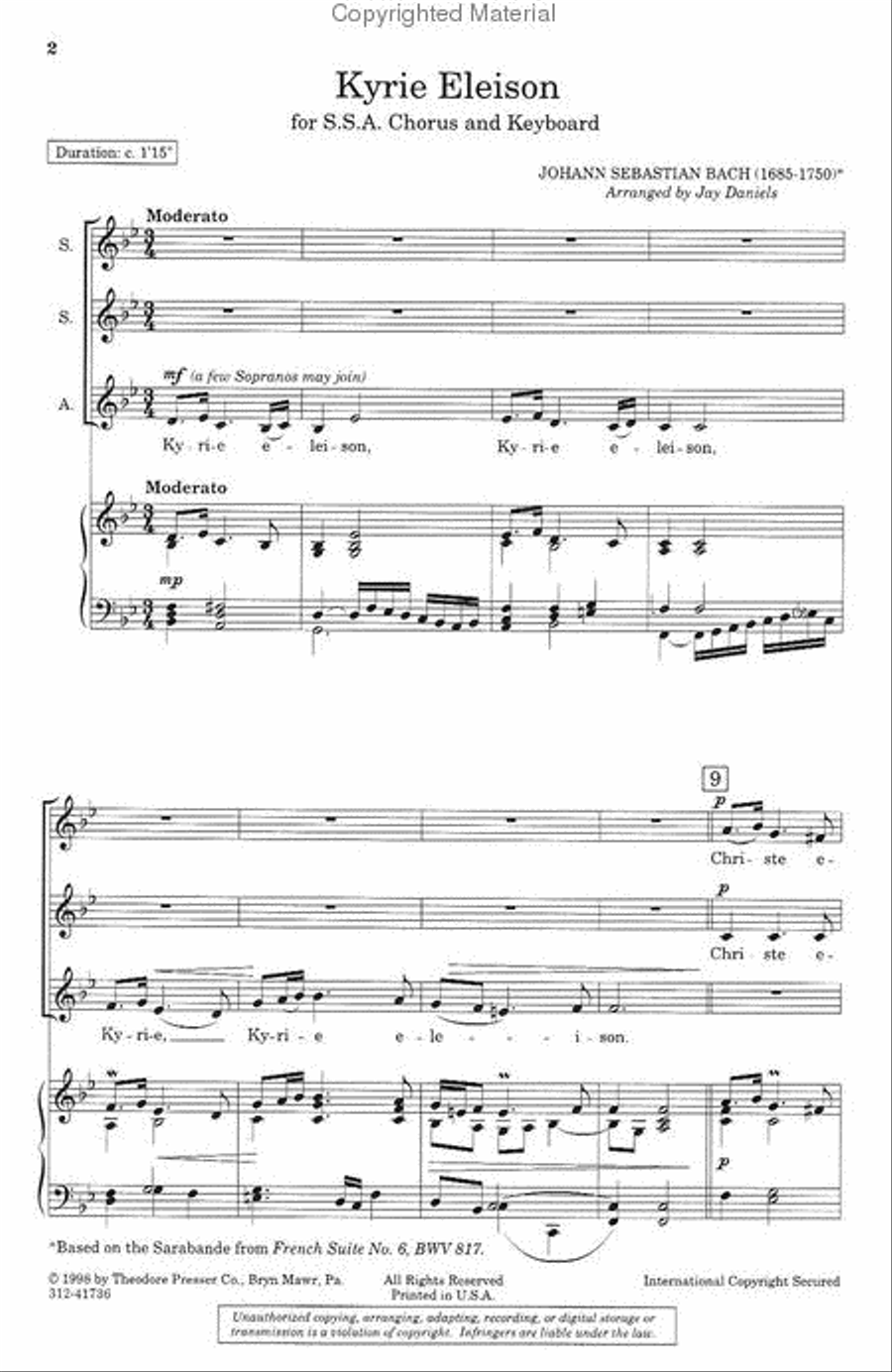 Kyrie Eleison SSA scores gallery preview page 2