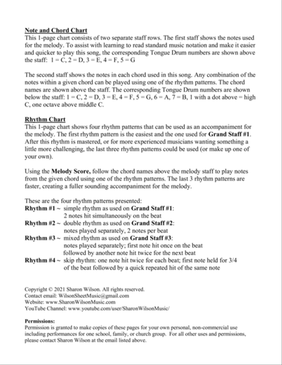 God Is So Good (for 8-note C major diatonic scale Tongue Drum) Percussion scores gallery preview page 3