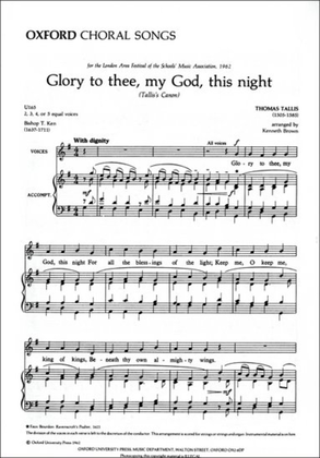 Book cover for Glory to Thee my God this night