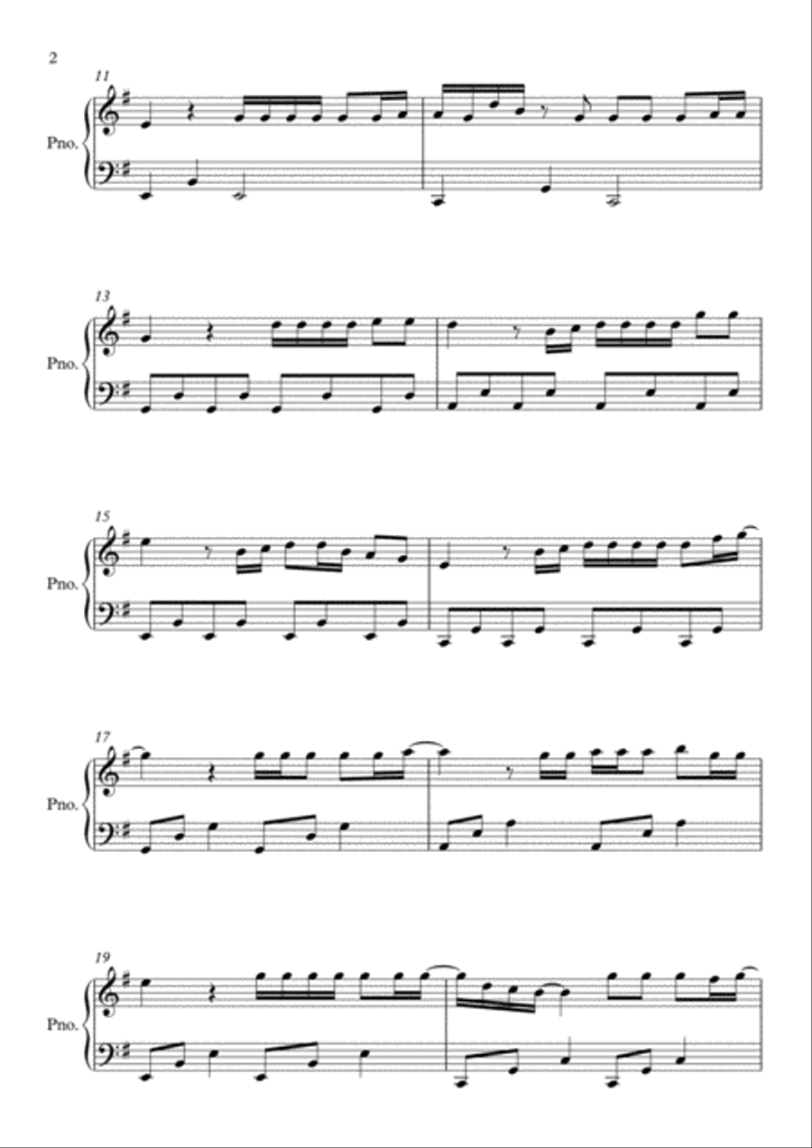 Halo Halo Easy Piano scores gallery preview page 2