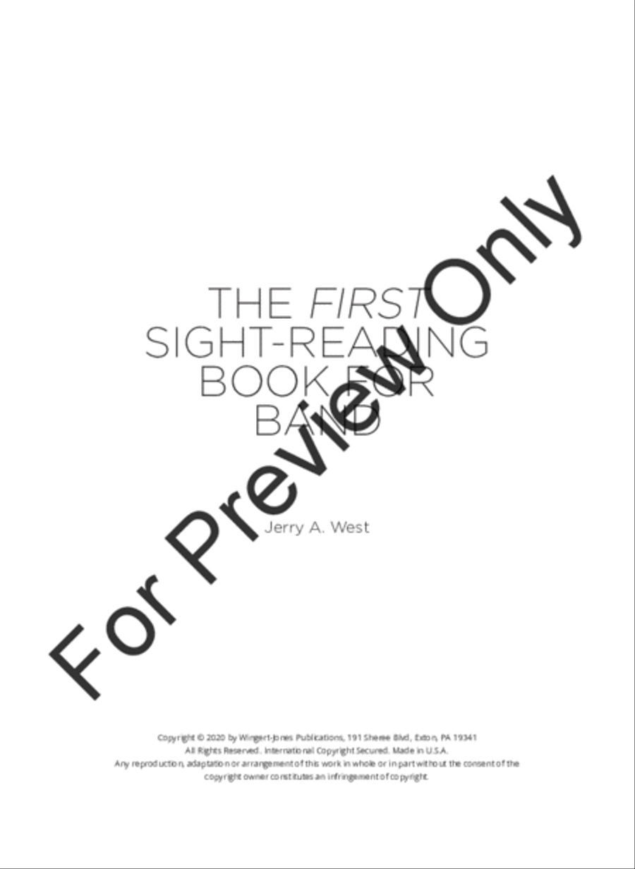The First Sight Reading Book for Band - Timpani Concert Band scores gallery preview page 2