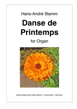 Book cover for Danse de Printemps for organ