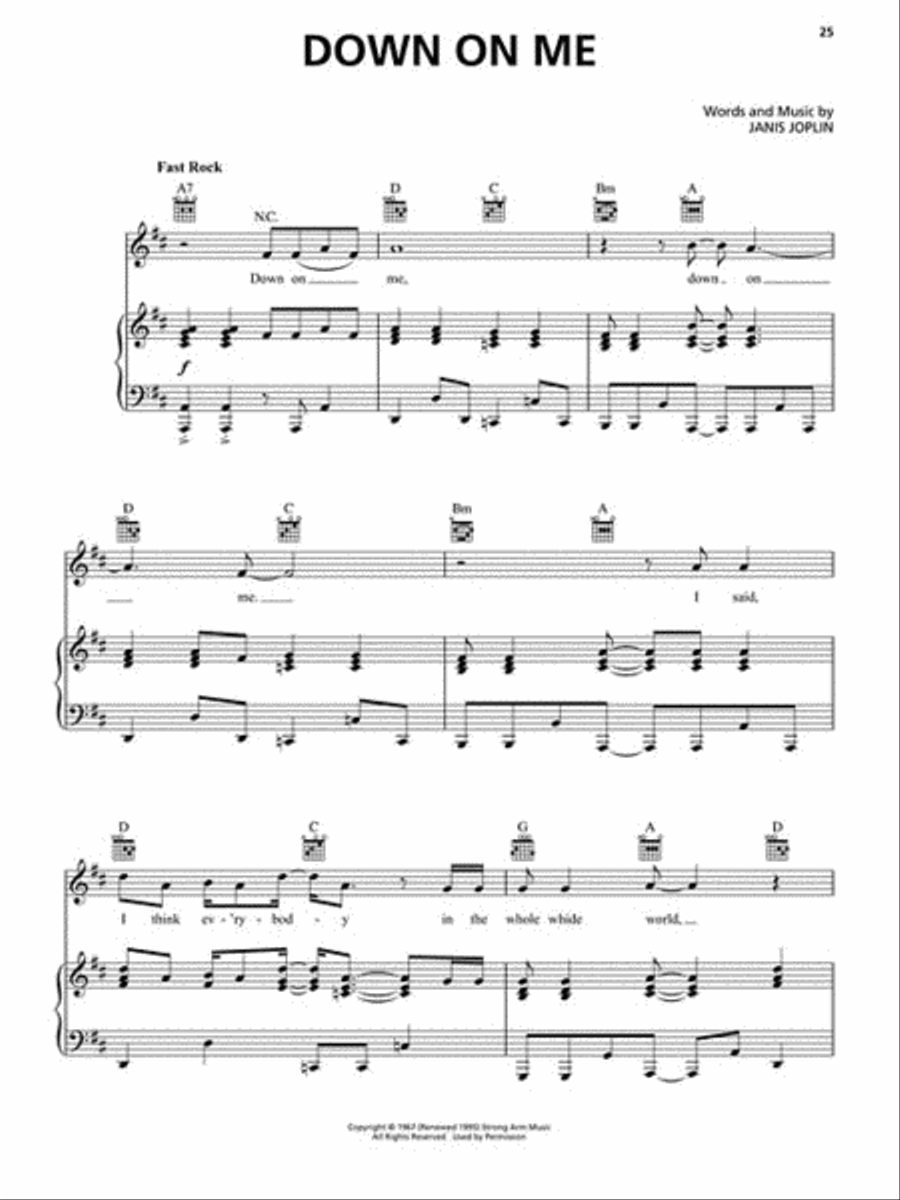 A Night with Janis Joplin Piano, Vocal, Guitar scores gallery preview page 3